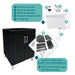 Tehila Black Vanity Cabinet and White Utility Sink with Stainless Steel Finish Pull-Out Faucet - Sweatfully