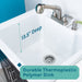 Tehila Black Vanity Cabinet and White Utility Sink with Stainless Steel Finish Pull-Out Faucet - Sweatfully