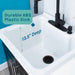 Tehila Black Vanity Cabinet and White Utility Sink with Black Finish High-Arc Coil Pull-Down Faucet - Sweatfully