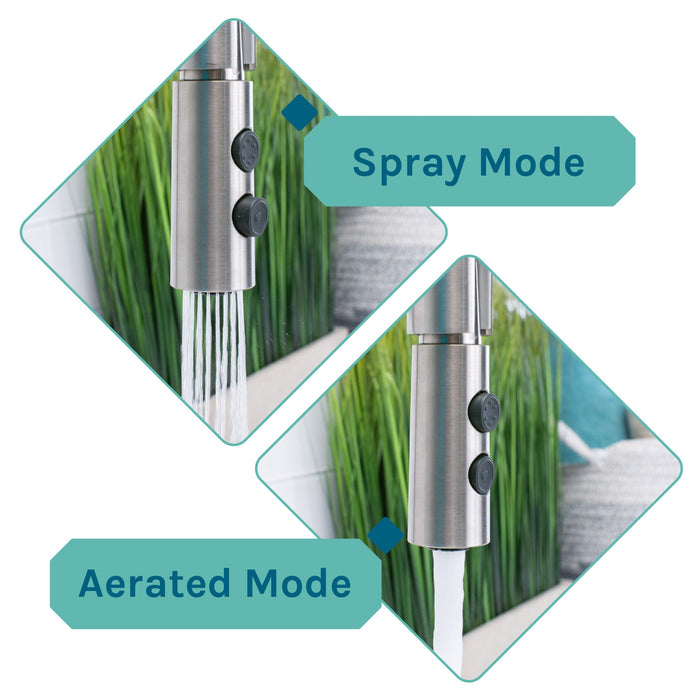 Tehila Black Vanity Cabinet and White Utility Sink with Stainless Steel Finish High-Arc Coil Pull-Down Faucet - Sweatfully