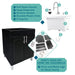 Tehila Black Vanity Cabinet and White Utility Sink with Stainless Steel Finish High-Arc Coil Pull-Down Faucet - Sweatfully
