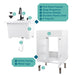 Tehila White Vanity Cabinet and White Utility Sink with Black Finish High-Arc Pull-Down Faucet - Sweatfully