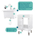 Tehila White Vanity Cabinet and White Utility Sink with Chrome Finish High-Arc Pull-Down Faucet - Sweatfully