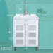 Tehila White Vanity Cabinet and White Utility Sink with Stainless Steel Finish High-Arc Pull-Down Faucet - Sweatfully
