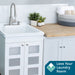 Tehila White Vanity Cabinet and White Utility Sink with Stainless Steel Finish High-Arc Pull-Down Faucet - Sweatfully