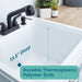 Tehila White Vanity Cabinet and White Utility Sink with Black Finish Pull-Out Faucet - Sweatfully