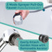 Tehila White Vanity Cabinet and White Utility Sink with Chrome Finish Pull-Out Faucet - Sweatfully