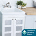 Tehila White Vanity Cabinet and White Utility Sink with Stainless Steel Finish Pull-Out Faucet - Sweatfully