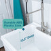 Tehila White Vanity Cabinet and White Utility Sink with Stainless Steel Finish High-Arc Coil Pull-Down Faucet - Sweatfully