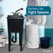 Tehila Space Saver Freestanding Black Utility Sink with Black Finish Pull-Out Faucet - Sweatfully
