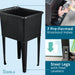 Tehila Space Saver Freestanding Black Utility Sink with Black Finish Pull-Out Faucet - Sweatfully
