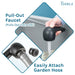 Tehila Space Saver Freestanding Grey Utility Sink with Black Finish Pull-Out Faucet - Sweatfully