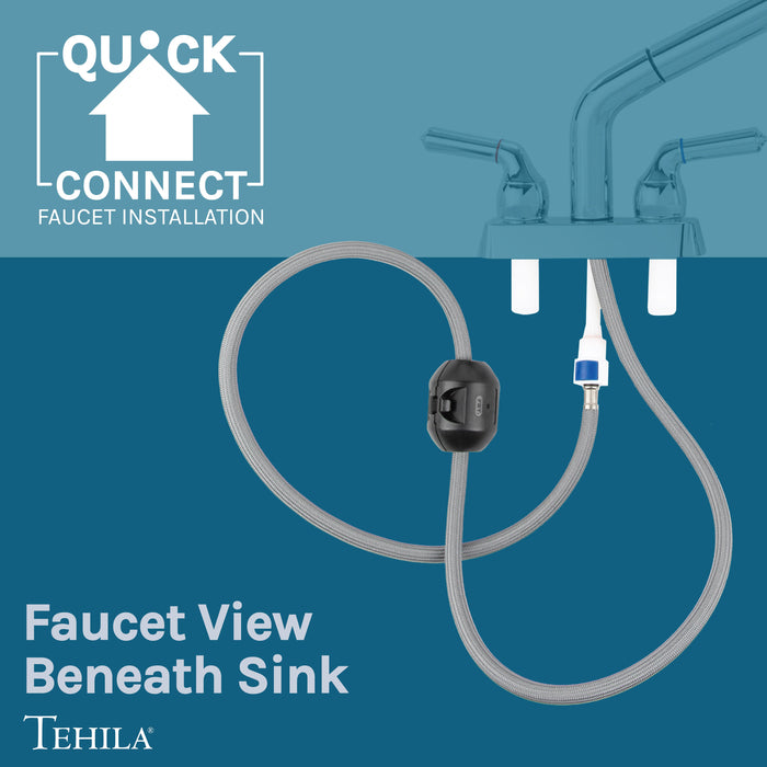 Tehila Space Saver Freestanding Grey Utility Sink with Chrome Finish Pull-Out Faucet - Sweatfully