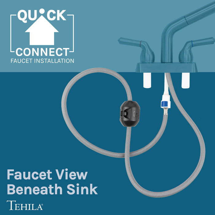 Tehila Space Saver Freestanding White Utility Sink with Stainless Steel Finish Pull-Out Faucet - Sweatfully