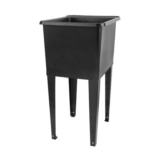 Tehila Space Saver Freestanding Black Utility Sink - Sweatfully