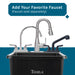Tehila Space Saver Freestanding Black Utility Sink - Sweatfully