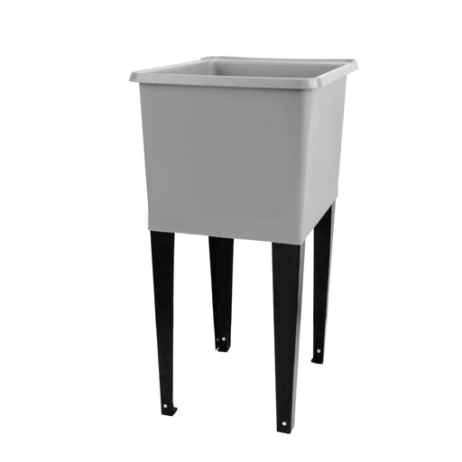 Tehila Space Saver Freestanding Grey Utility Sink - Sweatfully