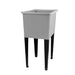 Tehila Space Saver Freestanding Grey Utility Sink - Sweatfully
