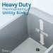 Tehila Space Saver Freestanding Grey Utility Sink - Sweatfully