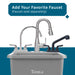 Tehila Space Saver Freestanding Grey Utility Sink - Sweatfully