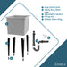 Tehila Space Saver Freestanding Grey Utility Sink - Sweatfully
