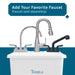 Tehila Space Saver Freestanding White Utility Sink - Sweatfully