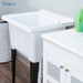 Tehila Luxe Freestanding White Utility Sink with Drainage Kit, No Supply Lines, No Strainer Basket - Sweatfully