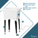 Tehila Luxe Freestanding White Utility Sink with Drainage Kit, No Supply Lines, No Strainer Basket - Sweatfully