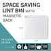 Large Magnetic Lint Bin (White) - Sweatfully