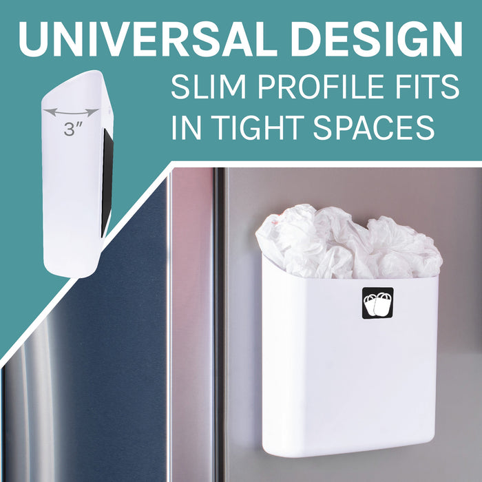 Large Magnetic Lint Bin (White) - Sweatfully