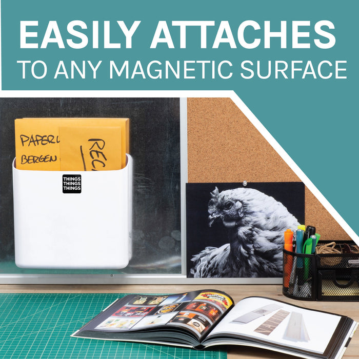 Large Magnetic Lint Bin (White) - Sweatfully