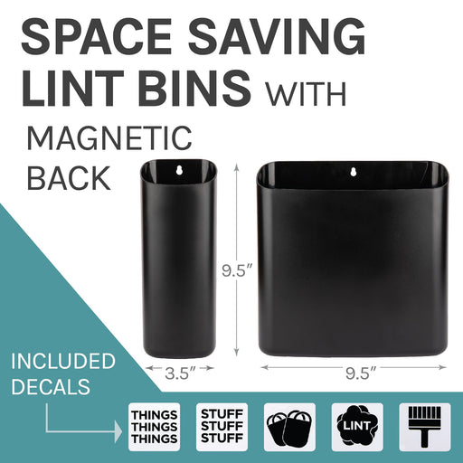 Magnetic Lint Bin Combo Pack (Black) - Sweatfully