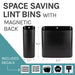 Magnetic Lint Bin Combo Pack (Black) - Sweatfully
