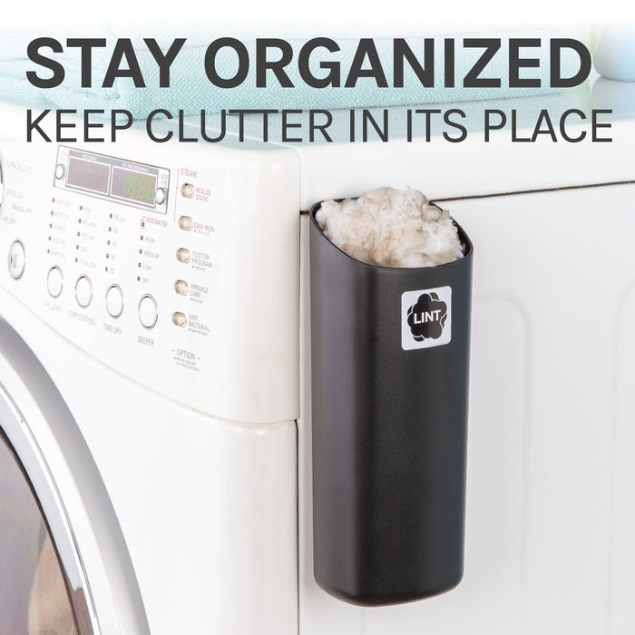 Small Magnetic Lint Bin (Black) - Sweatfully