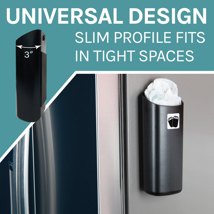 Small Magnetic Lint Bin (Black) - Sweatfully