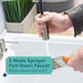 Tehila Luxe Freestanding White Utility Sink with Stainless Steel Finish High-Arc Coil Pull-Down Faucet - Sweatfully