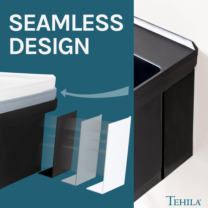 Tehila Black Wall Mounting Kit for Tehila Standard Sinks - Sweatfully