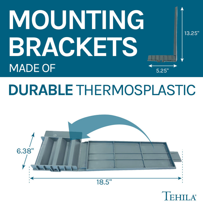 Tehila Grey Wall Mounting Kit for Tehila Standard Sinks - Sweatfully