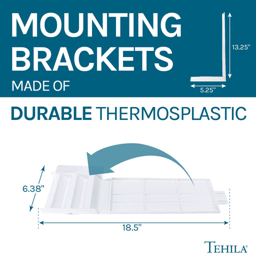 Tehila White Wall Mounting Kit for Tehila Standard Sinks - Sweatfully