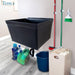 Tehila Standard Wall-Mounted Black Utility Sink, Water Supply Lines Included - Sweatfully