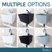 Tehila Standard Wall-Mounted Black Utility Sink, Water Supply Lines Included - Sweatfully