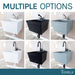 Tehila Standard Wall-Mounted Grey Utility Sink, Water Supply Lines Included - Sweatfully