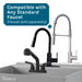 Tehila Standard Wall-Mounted Grey Utility Sink, Water Supply Lines Included - Sweatfully