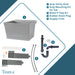 Tehila Standard Wall-Mounted Grey Utility Sink, Water Supply Lines Included - Sweatfully