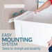 Tehila Standard Wall-Mounted White Utility Sink, Water Supply Lines Included - Sweatfully