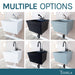 Tehila Standard Wall-Mounted White Utility Sink, Water Supply Lines Included - Sweatfully