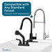 Tehila Standard Wall-Mounted White Utility Sink, Water Supply Lines Included - Sweatfully