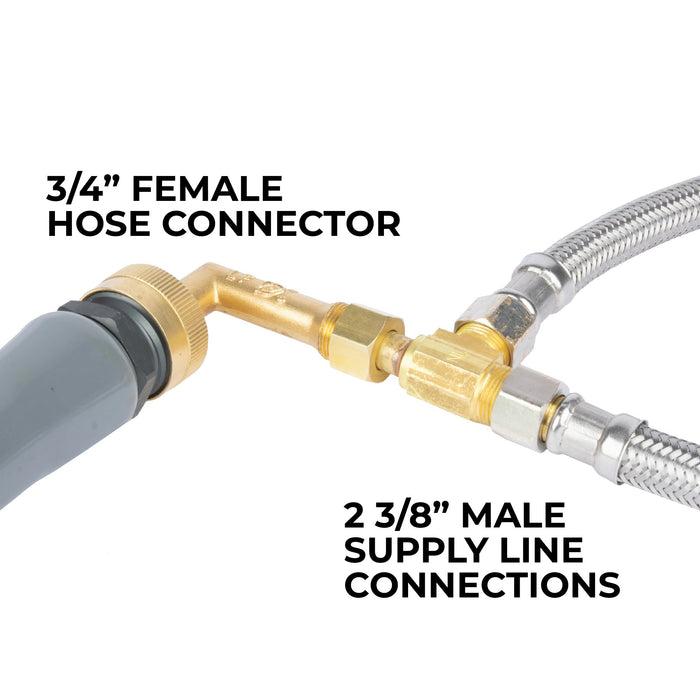 ¾ in. Garden Hose Connector Attachment for Utility Sinks - Sweatfully