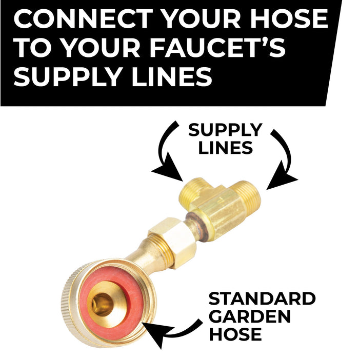 ¾ in. Garden Hose Connector Attachment for Utility Sinks - Sweatfully