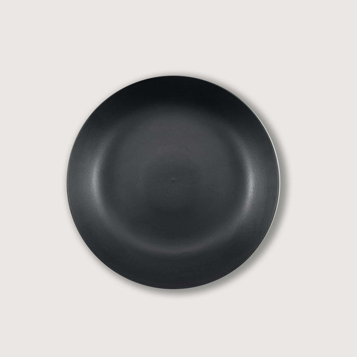 Matte Black Ceramic Footed Bowl - Sweatfully